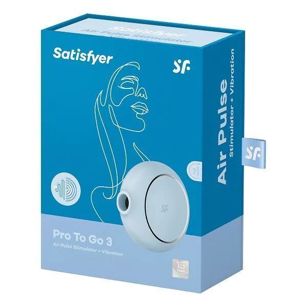 Вакуумний стимулятор із вібрацією Satisfyer Pro To Go 3 Blue SO6987 фото