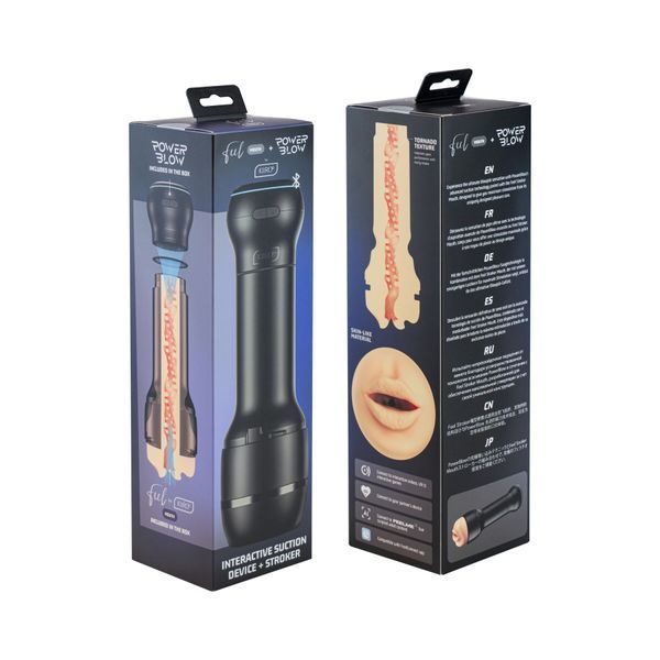 Мастурбатор-ротик Kiiroo Feel Mouth зі всмоктувальною інтерактивною насадкою PowerBlow Combo Set SX1231 фото