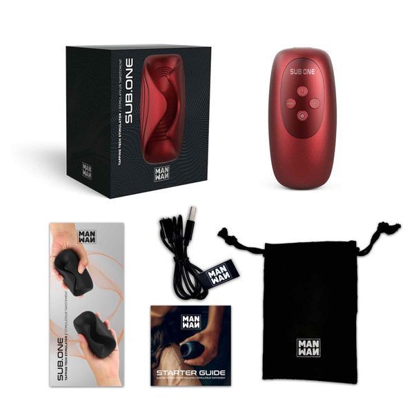 Мастурбатор з вібрацією Manwan SUB.ONE Velvet Red SX1379 фото