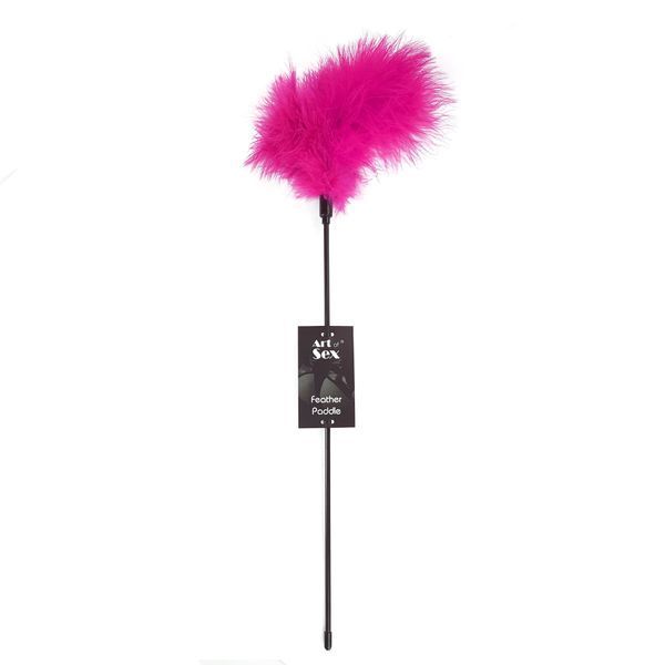 Лоскітка з пером індика Art of Sex &ndash; Feather Paddle, темно-рожева SO6617 фото