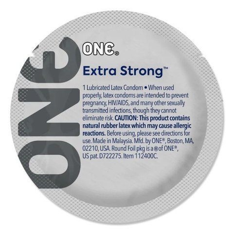 Презерватив ONE Extra Strong, 1 шт, розширена форма, зі змазкою, підходить для анального сексу SX0775 фото