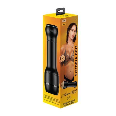 Мастурбатор-ротик Kiiroo FeelVictoria Mouth зі всмоктувальною інтерактивною насадкою PowerBlow Combo Set SO9360 фото