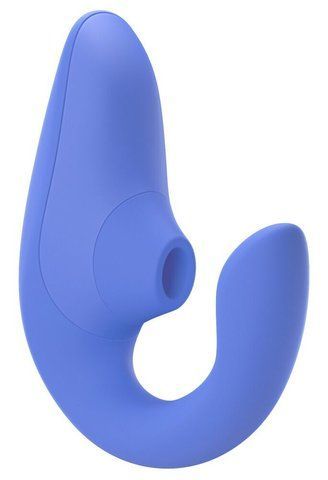 Вагінально-кліторальний стимулятор Womanizer Blend Vibrant Blue, вібрація + вакуум, 2 мотори SX2142 фото